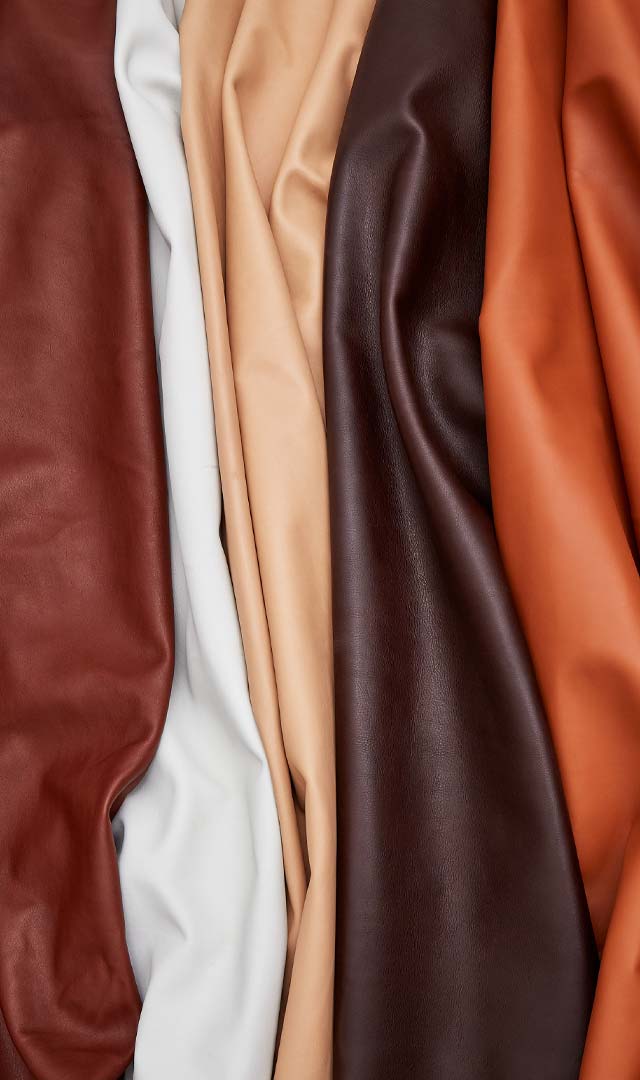 Stack of leathers in different colors from ECCO Leather